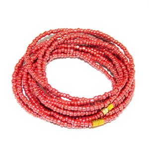 ROSE/African Waist Beads/Waist Beads / Belly Jewelry/Weighloss Tracker /Belly Beads/waistbeads /Screw Barrel Clasp