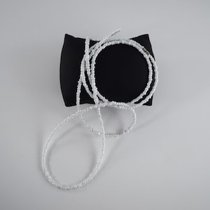 WHITE/African Waist Beads/Waist Beads / Belly Jewelry/Weighloss Tracker /Belly Beads/waistbeads /Screw Barrel Clasp