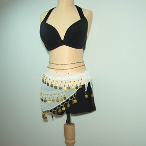 African Waist Beads,Trendy Hip Scarves, Beach CoverUp, belly dance hip scarves, Belly Dance Skirt, Coined Costume Scarfhip ornament