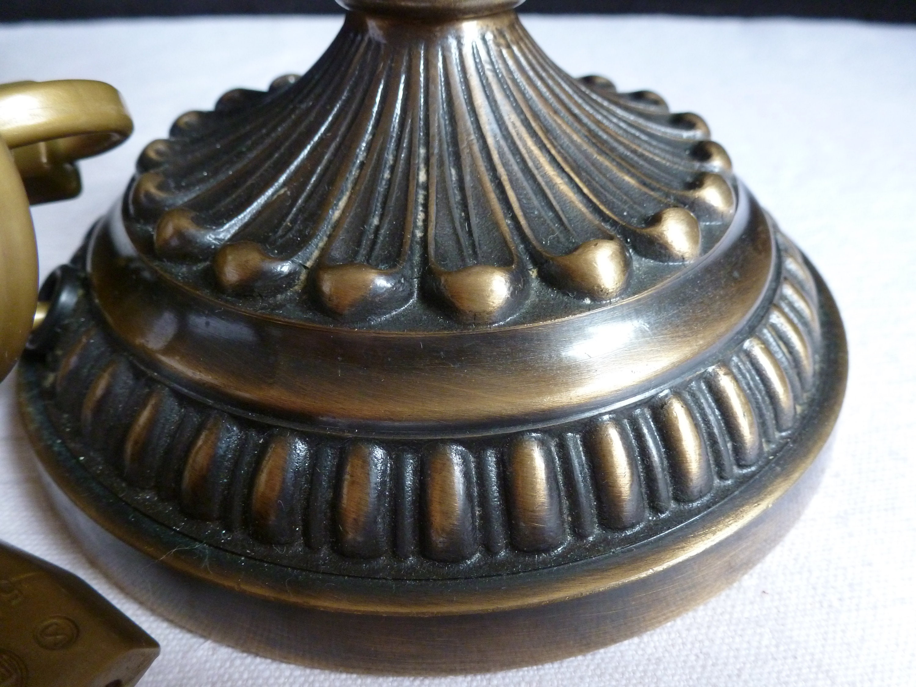 Vintage bedside lamp with glass shade art deco bedside lamp Etsy