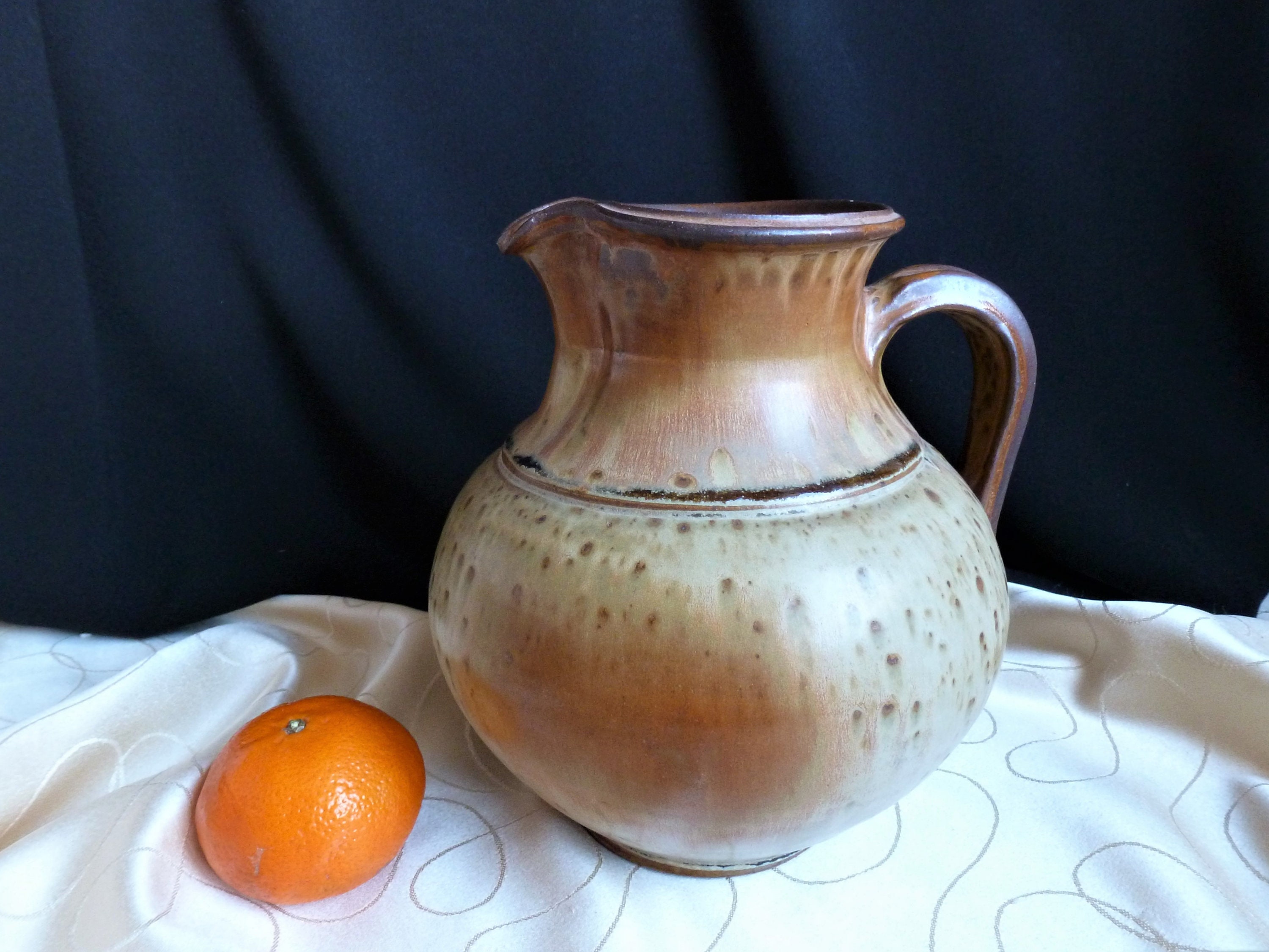 Pichet en Grès, Cruche à Eau ou Vins, Accessoire de Table Vintage, Décor Poterie Artisanale Français