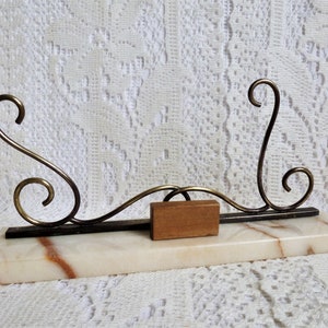 Marble photo holder, Art deco photo holder, marble photo holder, marble desk ornament, marble letter holder, French vintage Christmas gift.