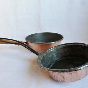 Antike Kupferpfannen Küchenutensilien aus Kupfer | Etsy