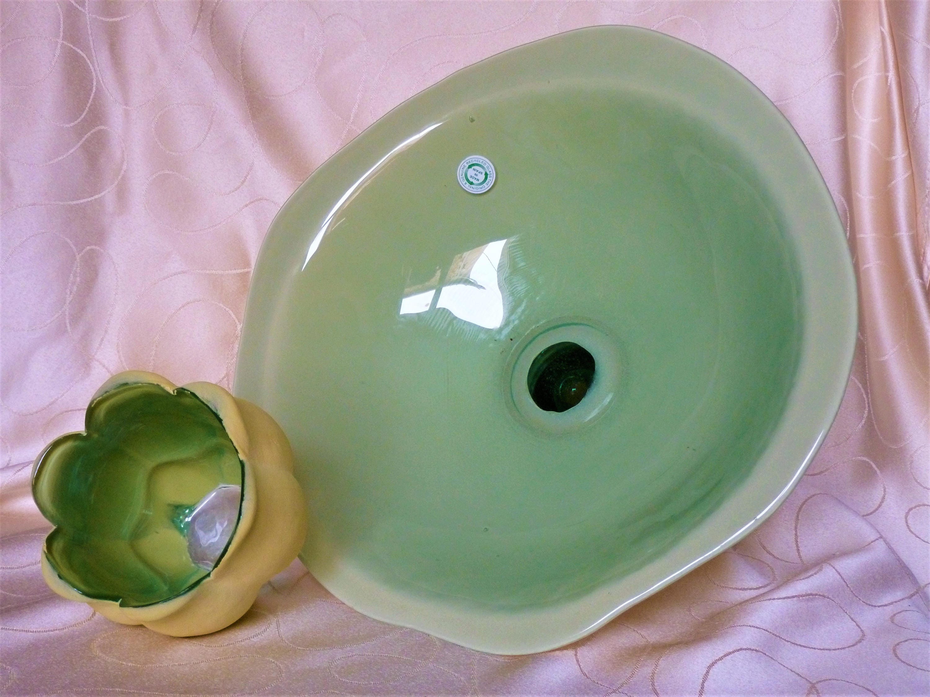 Opaline glass fruit bowl glass fruit basket glass paste Etsy