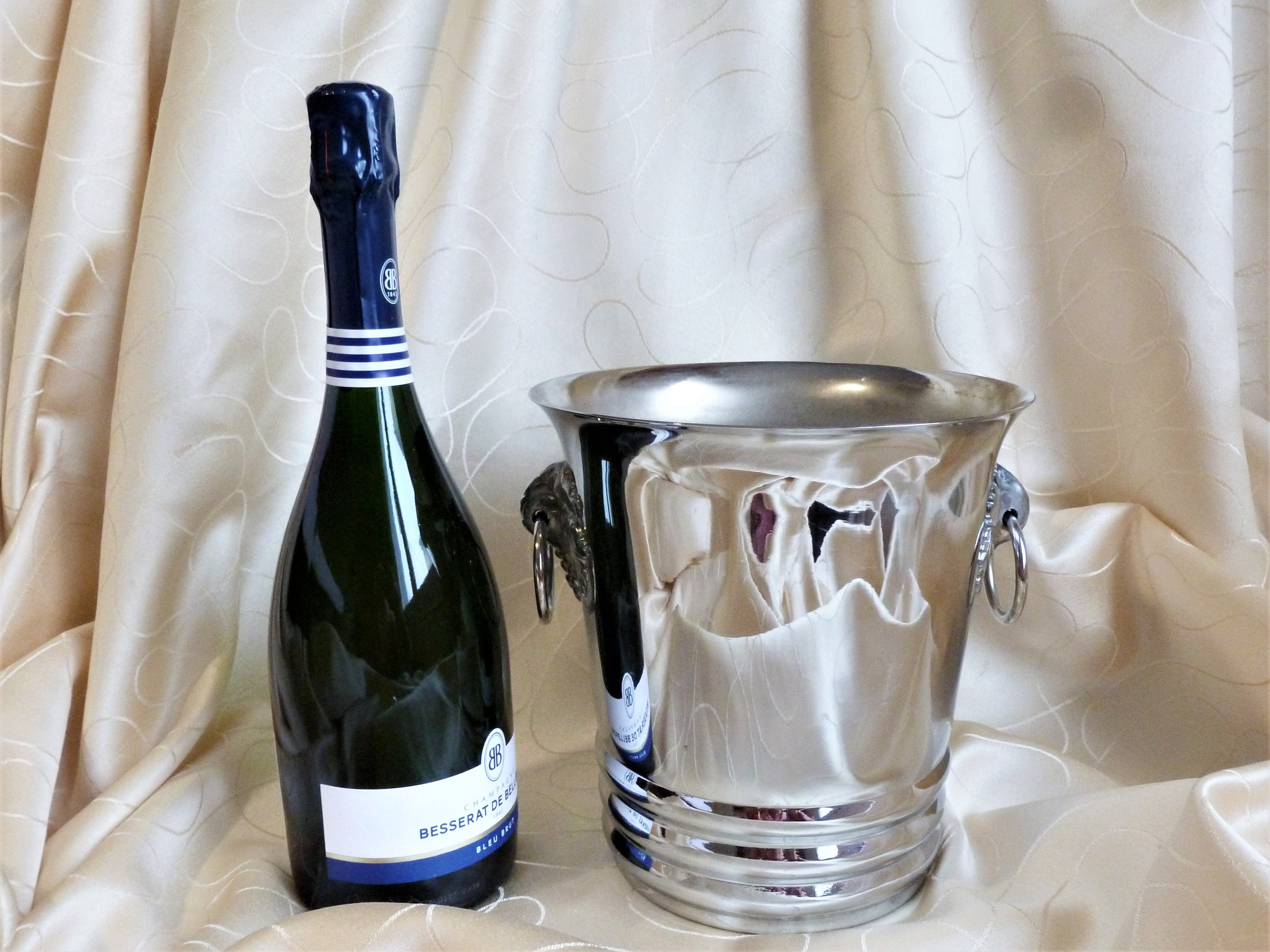 Seau à Champagne en Inox Massif, Refroidisseur Champagne, Seau Glaçons, Accessoire de Bar, Chic Tabl