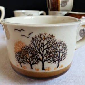Designer coffee mugs, Old Sarreguemines coffee mugs, espresso coffee mugs, vintage ceramic mugs, French table gift, birthday, housewarming.