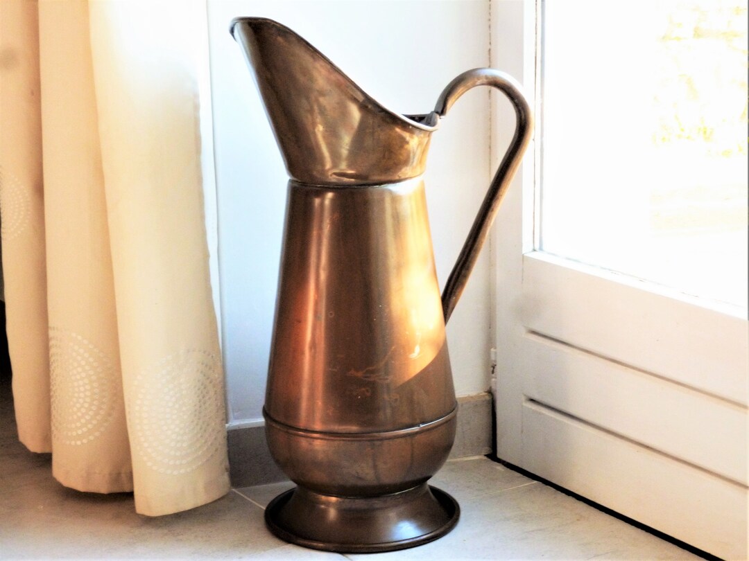 RARE : Antique and Heavy Copper Jug, Vintage Copper Jug, Copper ...