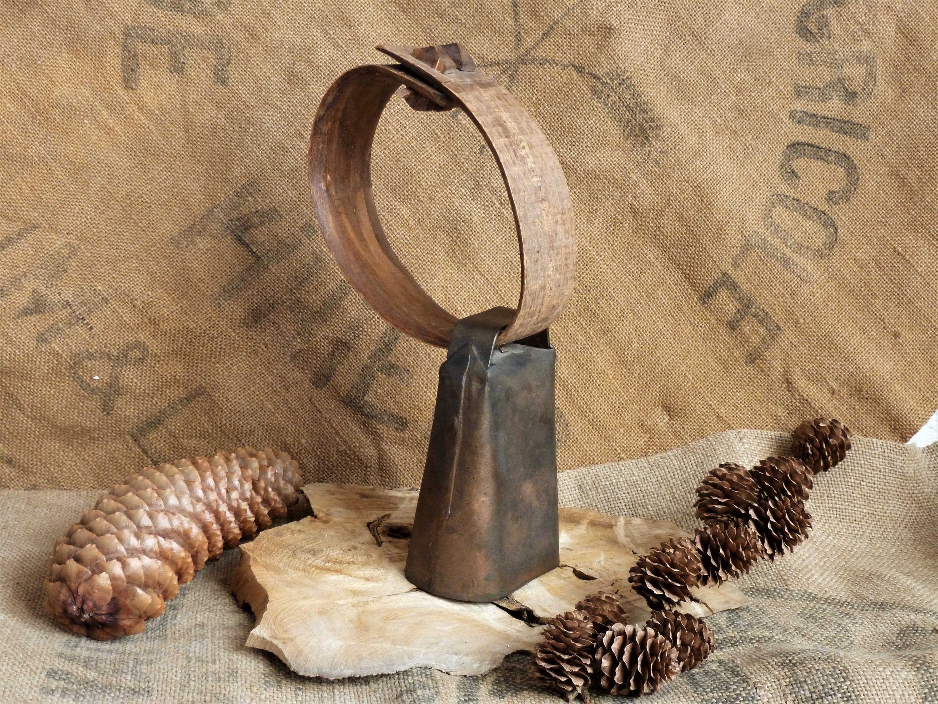 Cloche de Montagne, Cloche Vache Vintage, Animal Bétail, Ferme Des Années 1900, Art Primitif Ferme, 