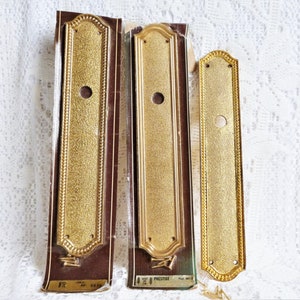 Vintage door plates, cleanliness plates, interior door accessories, French decor, Louis XV style, vintage home renovation, French home decor