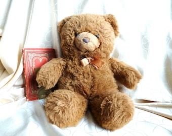 Vintage teddy bear, antique teddy bear from the 1950s, stuffed toy from the 1950s, vintage child's birthday, child's room decor.