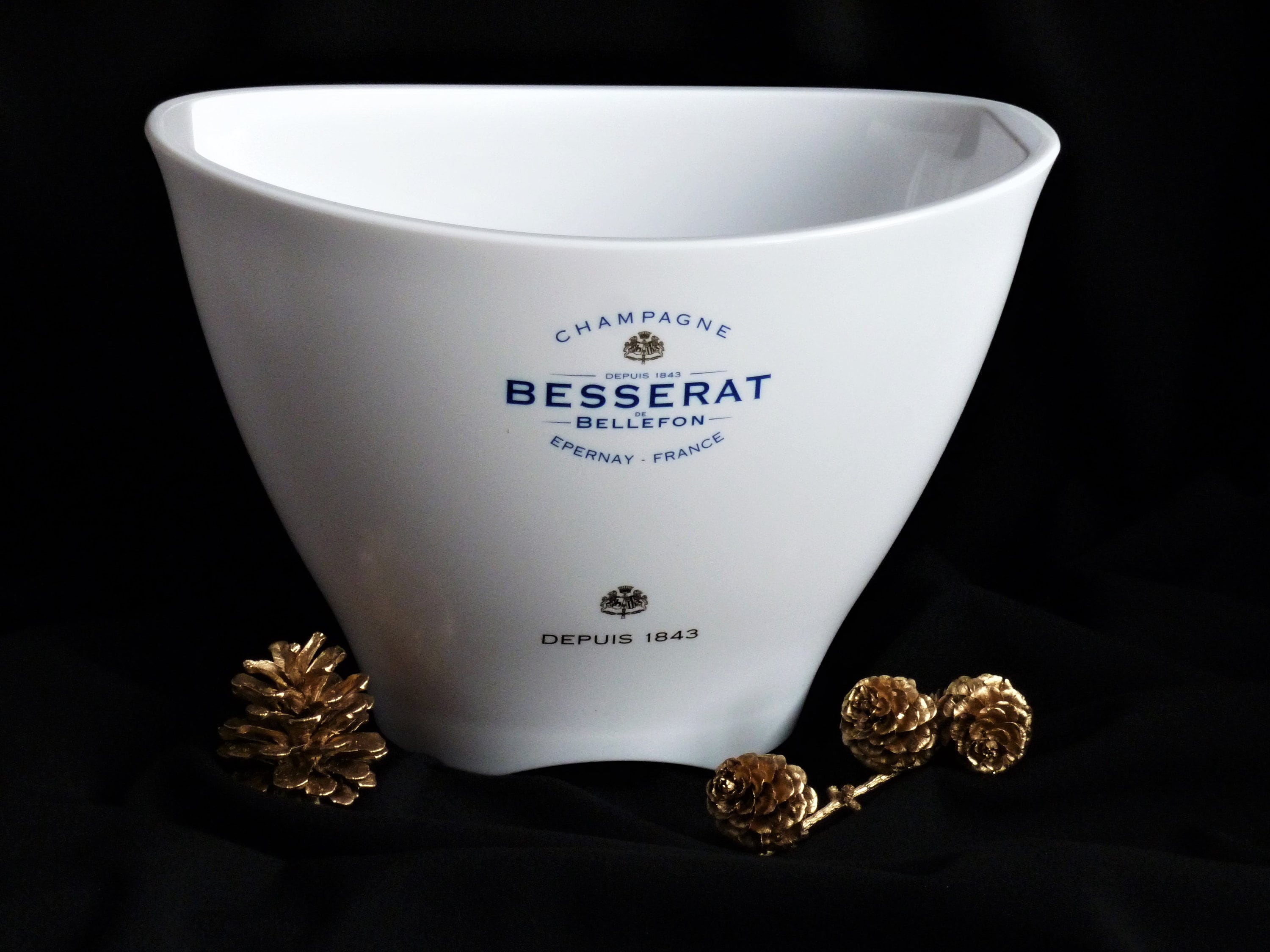 Refroidisseur à Boissons, Seau Champagne Blanc, Refroidisseur Champagne, Pot Publicitaire, Cadeau de