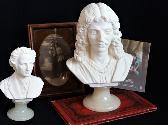 Bust of Moliere Houdon Sculpture Statue Miniature Replica Reproduction Art Toy 