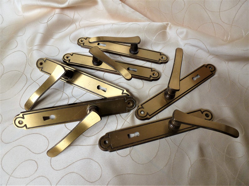Antique Brass Door Handles Vintage Door Handles Interior Door Handles Door Decor Home Deco Wedding Gift French Home Decor Shabby Chic