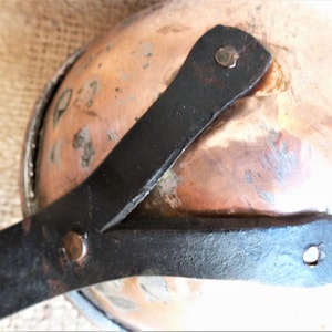 Antique large copper ladle, vintage copper kitchen utensil, 19th century kitchen copper, jam ladle, kitchen copper, country house wall decor