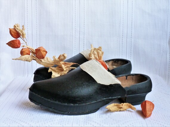 old wooden clogs