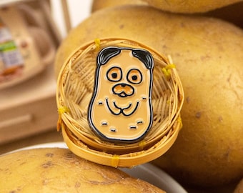 Pugspud Enamel Pin – Potato pug | Gifts for pet owners and dog lovers | Cute puppy as a potato | Bestie, best friend, friendship pin