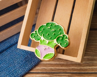 Broccoli Butt Enamel Pin — Lovers of Broccoli unite! | Puns and vegetables