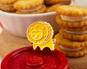 Lion Cracker Enamel Pin – The Snack King of Pins | Sweets and treats