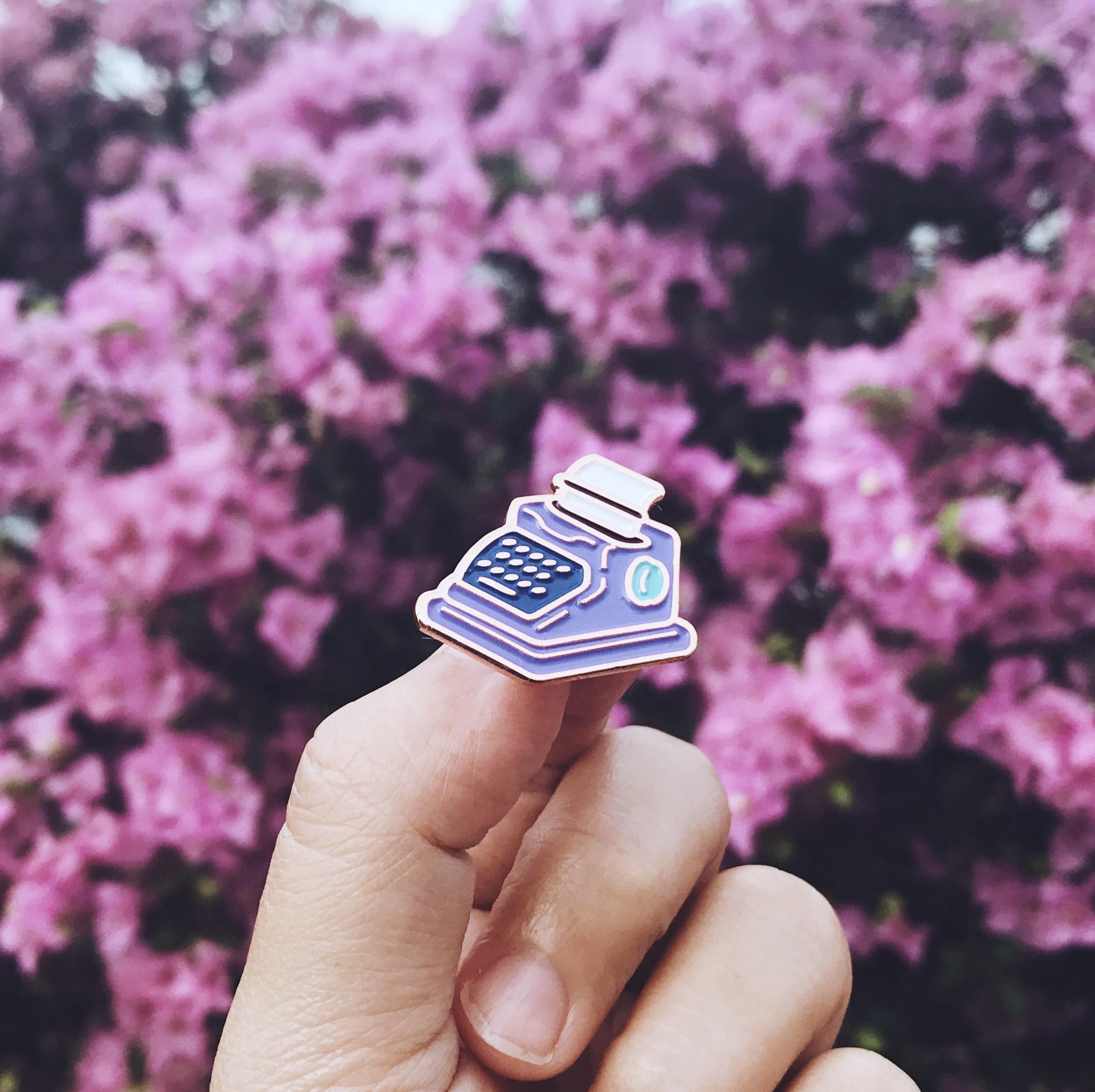 Typewriter Enamel Pin Etsy