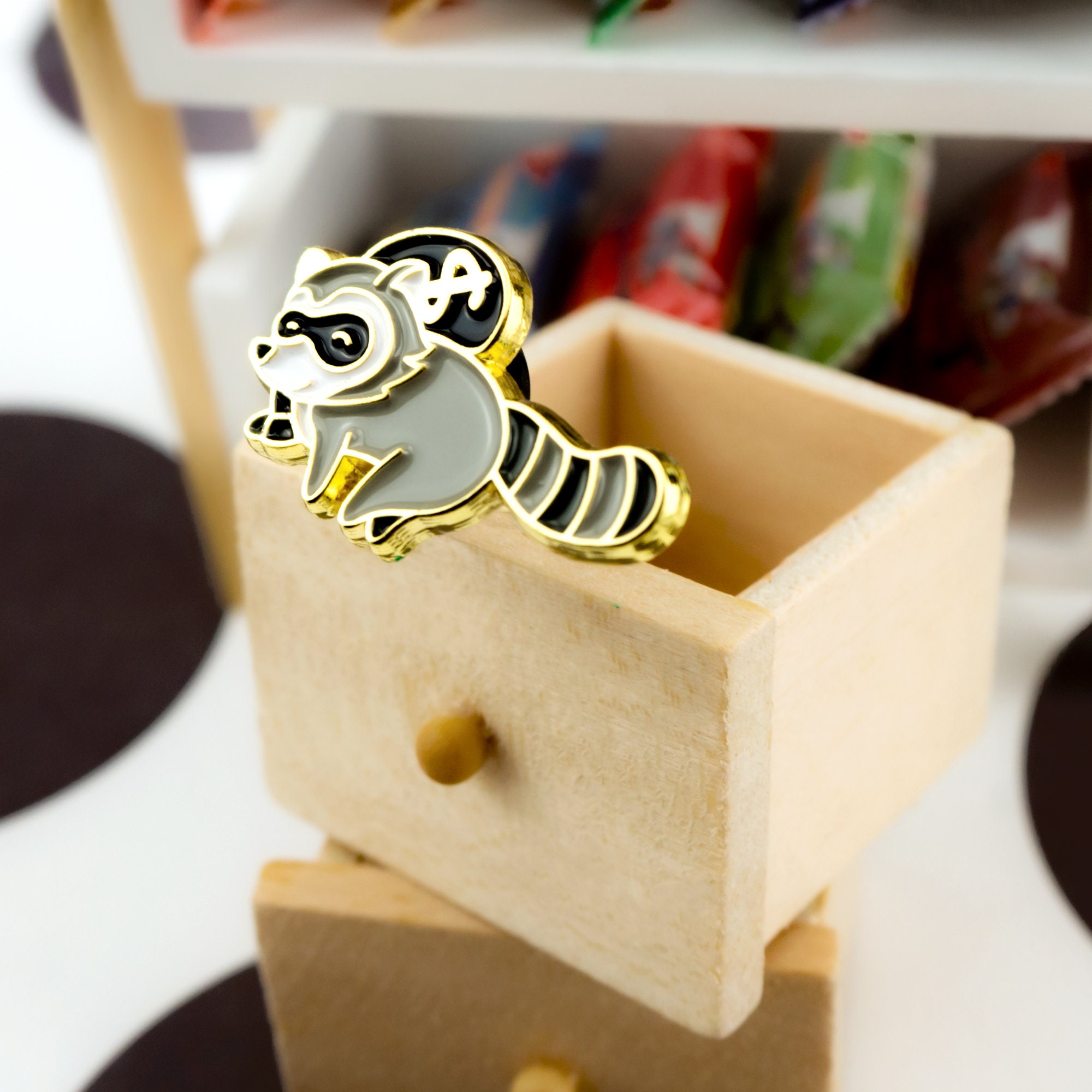 Rogue Raccoon Enamel Pin - Stealing Hearts, One Pin at a Time | Bandit ...