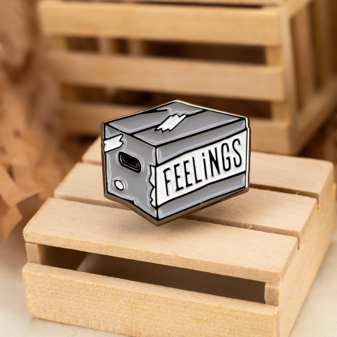 Box of Feelings Enamel Pin: Monochrome Mental Health Therapy - Etsy