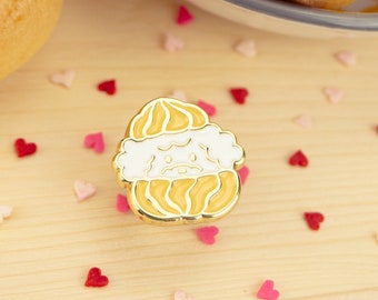 French Choux Poodle Enamel Pin – Poodle Patisserie | Sweets and treats | Cute puppy in a cream puff | Gifts for dog lovers and pet owners