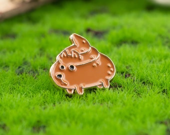 Dog Poop Enamel Pin — Smelly but adorable puppy looking to get adopted | Gift ideas for dog lovers | Accessories for dog collars