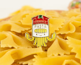 Pasta Squid Enamel Pin