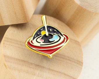 Black Hole Top Enamel Pin | Cosmic collection