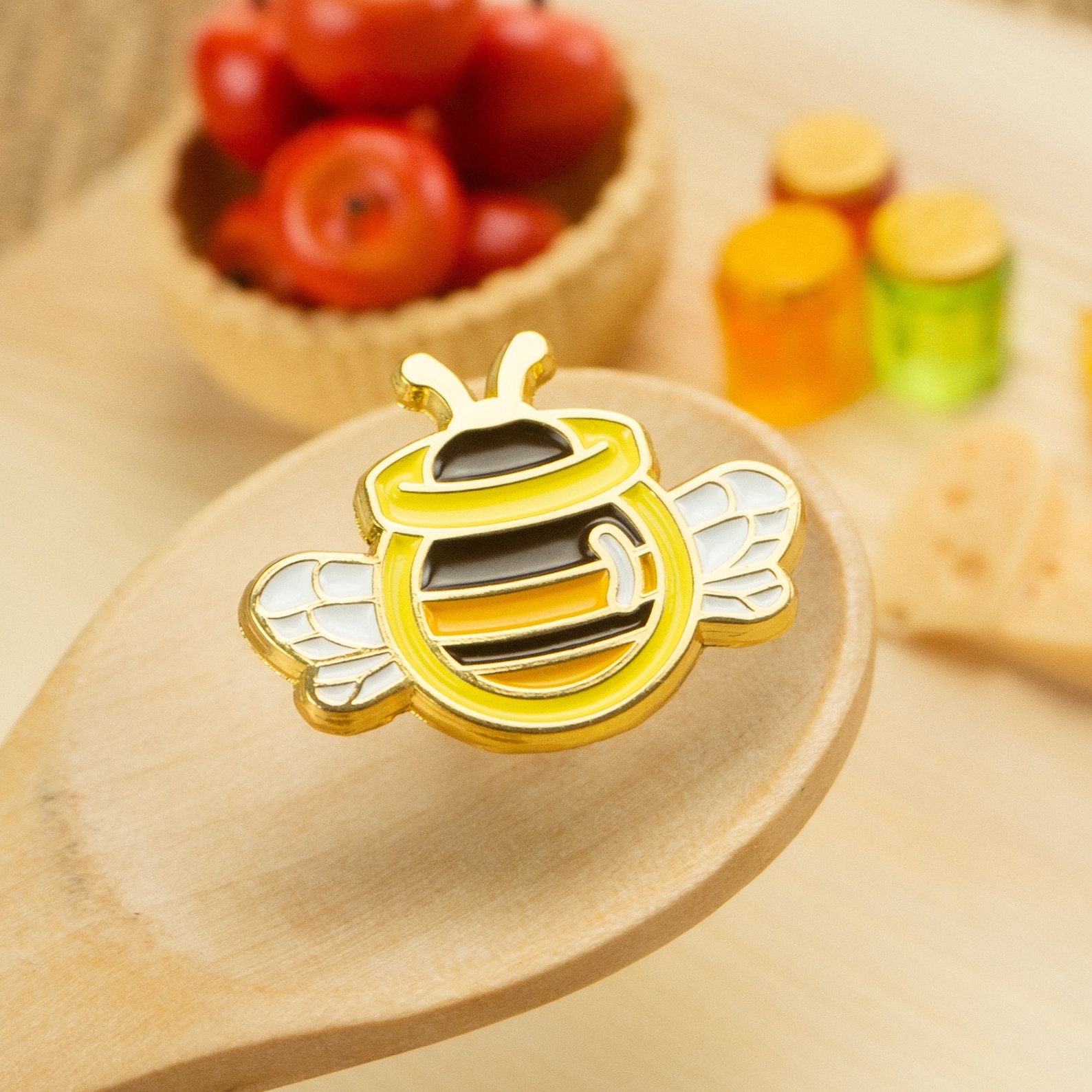 Honey Bee Enamel Pin Etsy