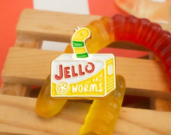 Jello Worms Enamel Pin – Jiggle and wiggle | Sweets and treats