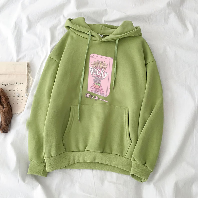 M-4XL Kawaii Pocky Pastel Kei oversized Hoodie | Etsy