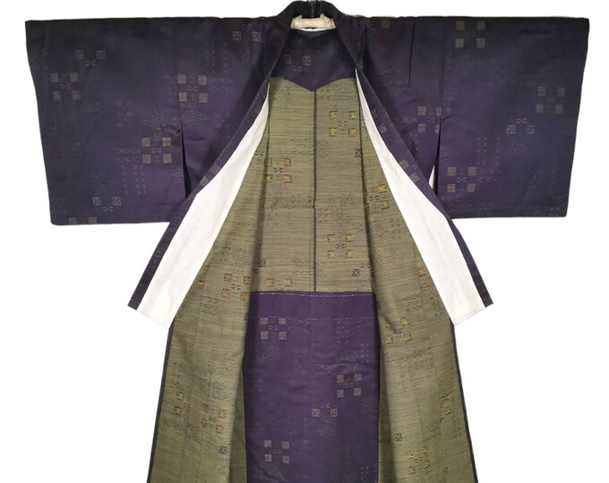 Japan Purple Robe Japanese Kimono Robe Purple Abstract Kimono Dress | Floral Kimono ...
