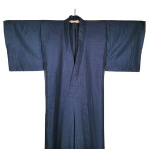 Japanese Kimono Robe Blue Men's Kimono Dress | Floral Kimono | Kimono Cardigan | Long Kimono Robe | Yukata kimono - A719