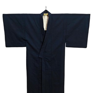 Japanese Kimono Robe Blue Men&#39;s Kimono Dress | Floral Kimono | Kimono Cardigan | Long Kimono Robe | Yukata kimono - A841