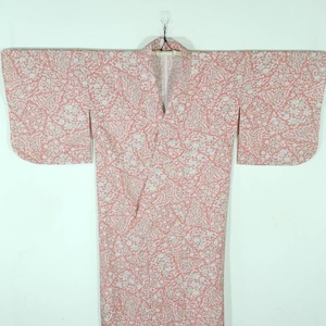 Japanese Kimono Robe Red Floral Kimono Dress | Floral Kimono | Kimono Cardigan | Long Kimono Robe | Yukata kimono - A115