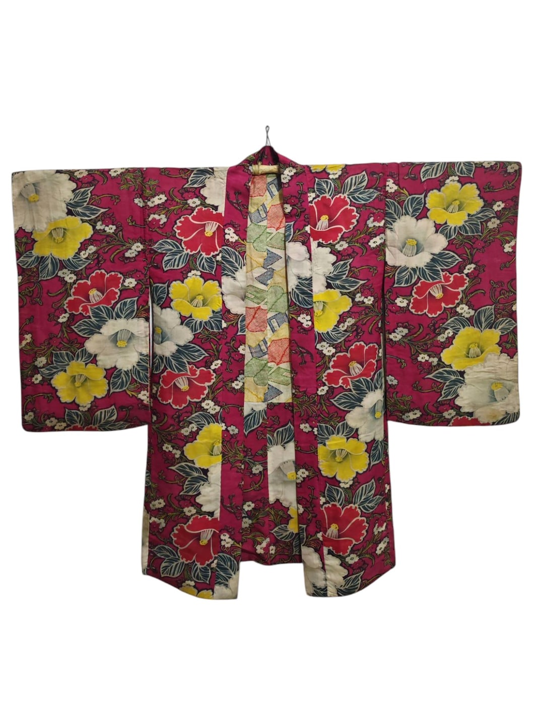 Japanese Pink Haori Floral Kimono Jacket | Floral Kimono Haori