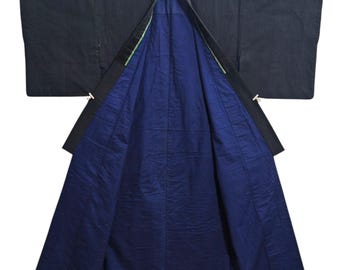 Japanese Kimono Robe Black Men's Kimono Dress | Floral Kimono | Kimono Cardigan | Long Kimono Robe | Yukata kimono - N10