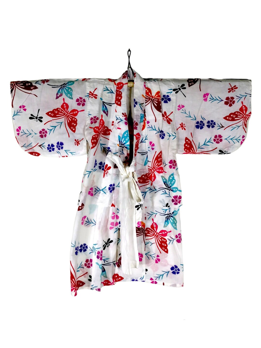 Japanese Kimono Robe White Floral Kimono Dress Floral Kimono Kimono