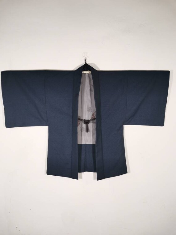 Japanese Blue Kimono Vintage Jacket Haori | Floral
