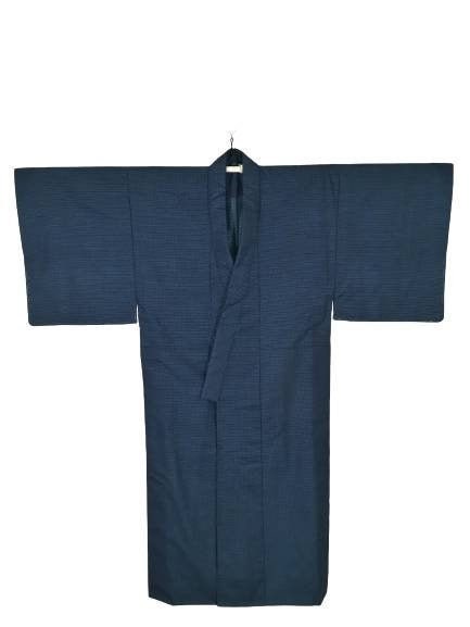 Japanese Kimono Robe Blue Men's Kimono Dress Floral | Etsy