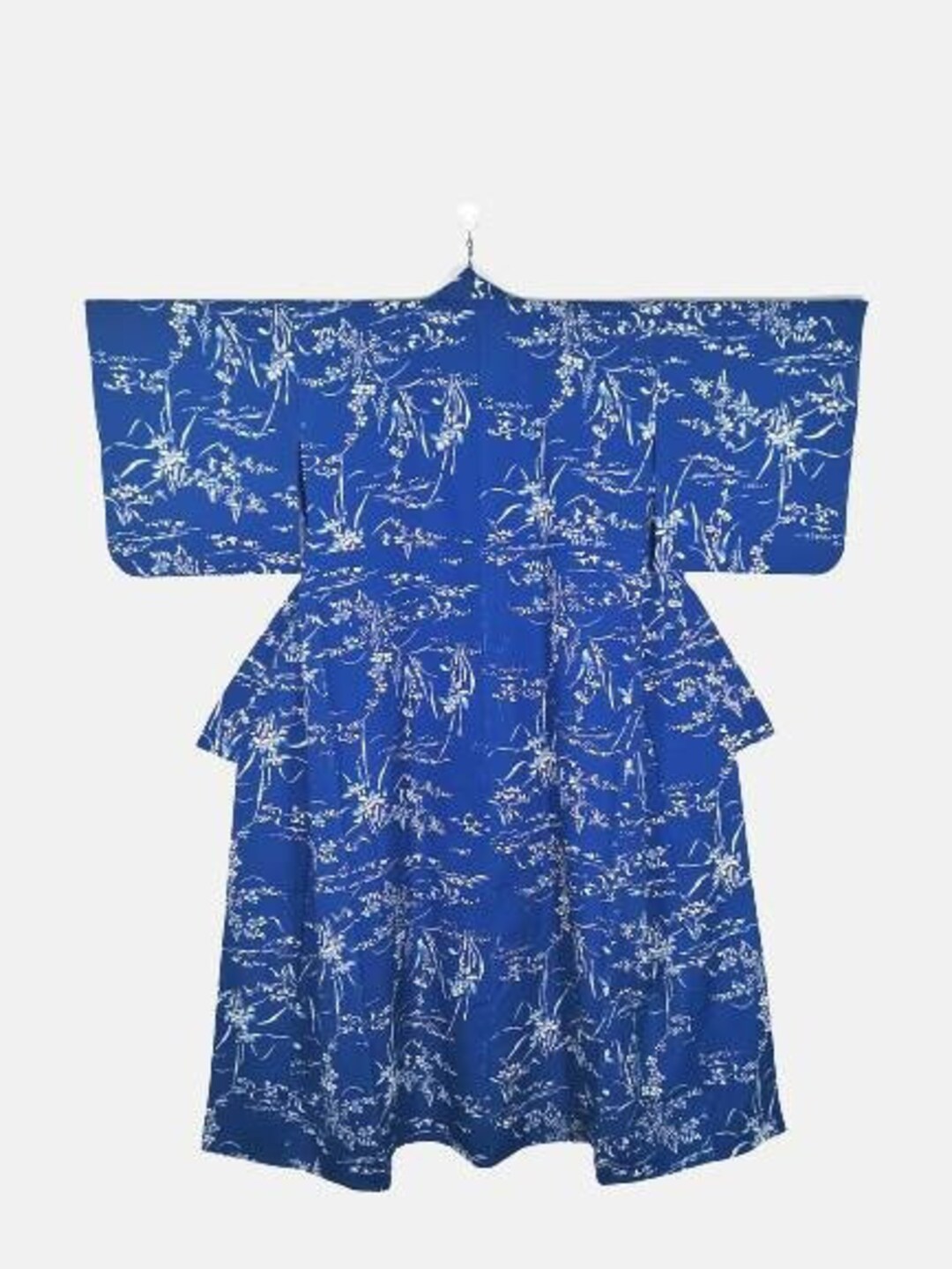 Japanese Kimono Robe Blue Floral Kimono Dress Floral Kimono Kimono