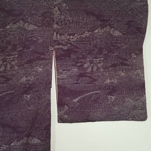 Japan Purple Robe Japanese Kimono Robe Purple Abstract Silk Kimono Dress | Floral Kimono ...