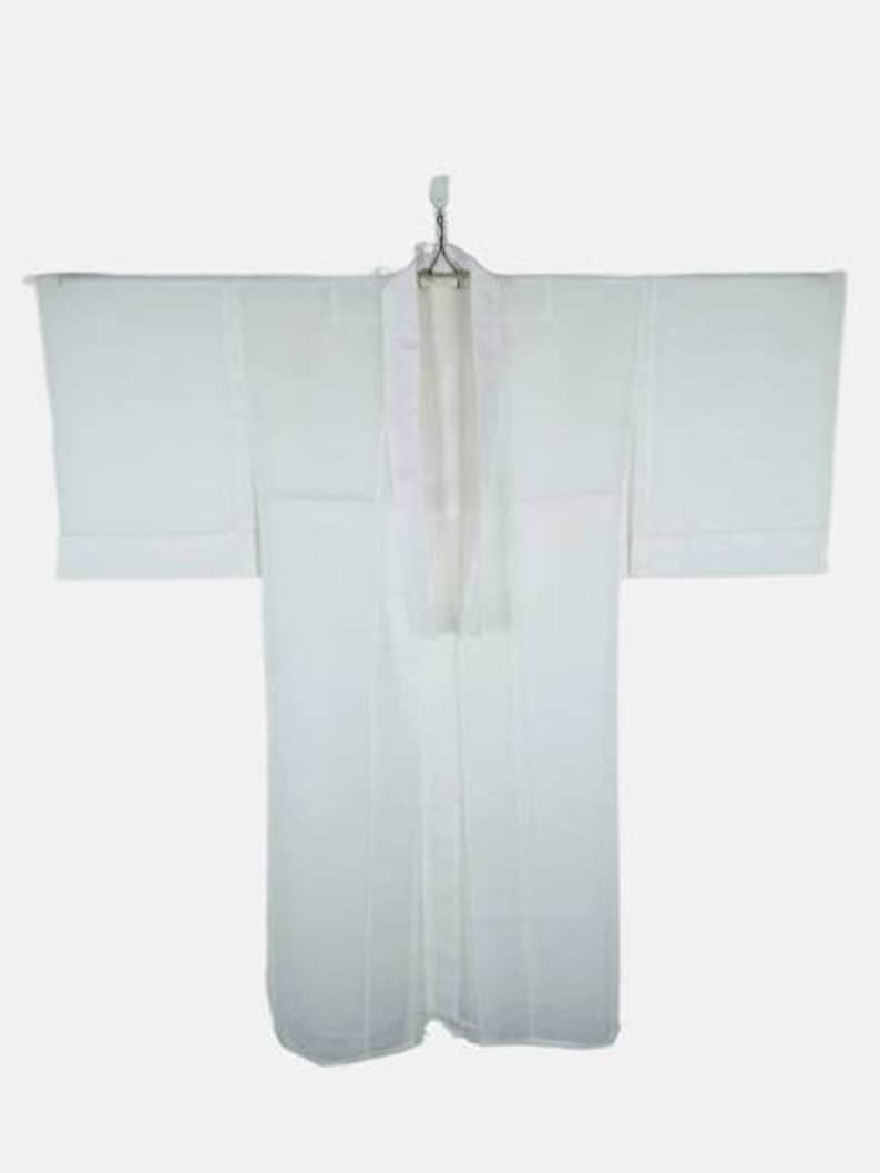 A275 Long Kimono Robe Japanese Women/'s Traditional Juban White Lace Sheer Thin Floral Inner Under Wear Kimono Dress Yukata Kimono