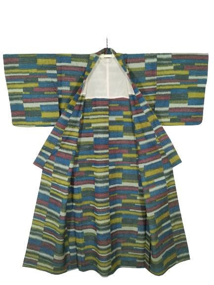 Japanese Kimono Robe Blue Abstract Kimono Dress Floral | Etsy