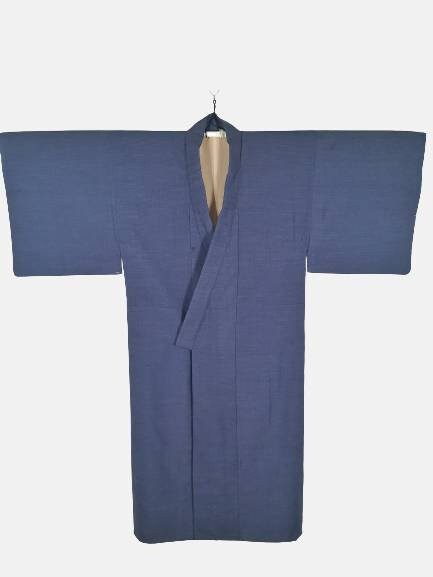 Japanese Kimono Robe Grey Blue Men's Kimono Dress Floral | Etsy