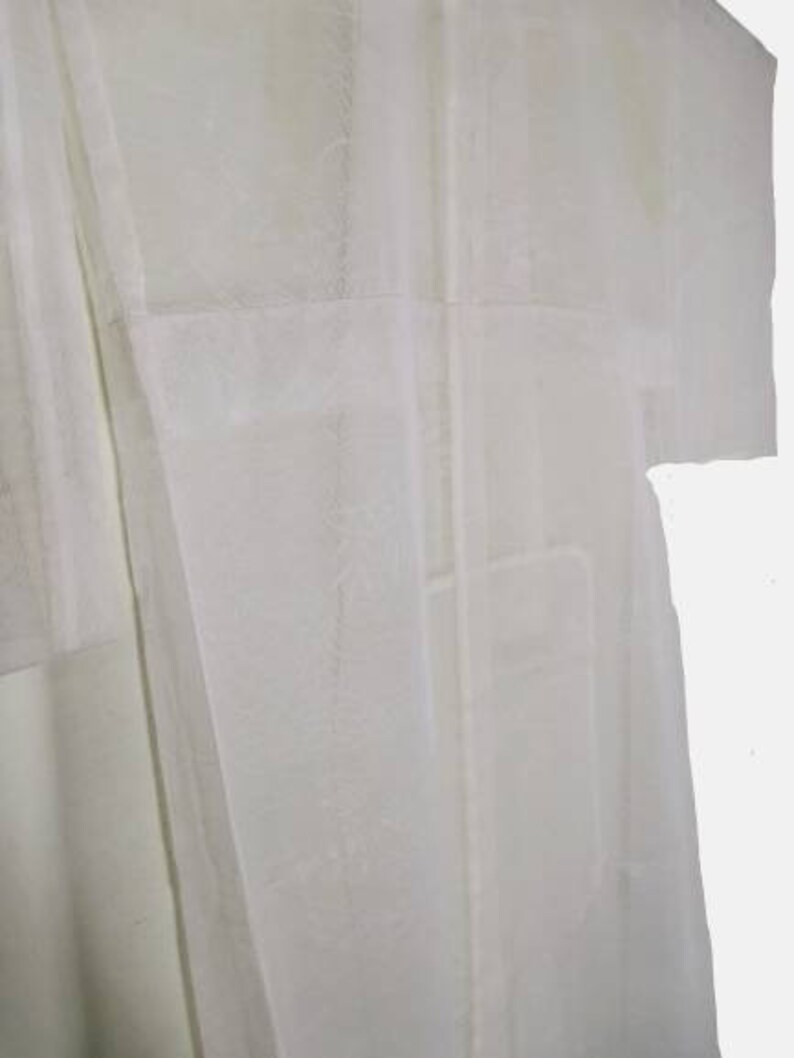 A275 Long Kimono Robe Japanese Women/'s Traditional Juban White Lace Sheer Thin Floral Inner Under Wear Kimono Dress Yukata Kimono