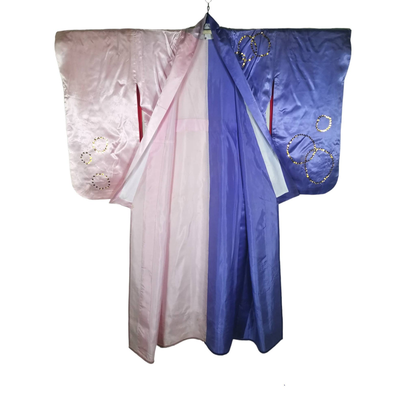 Japan Purple Robe Japanese Kimono Robe Pink Purple Abstract Kimono Dress | Floral Kimono ...