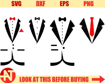 Tuxedo SVG Tuxedo shirt SVG Tuxedo Clipart Tuxedo Cut Files cutting files Svg files for Cricut Silhouette svg dxf eps png