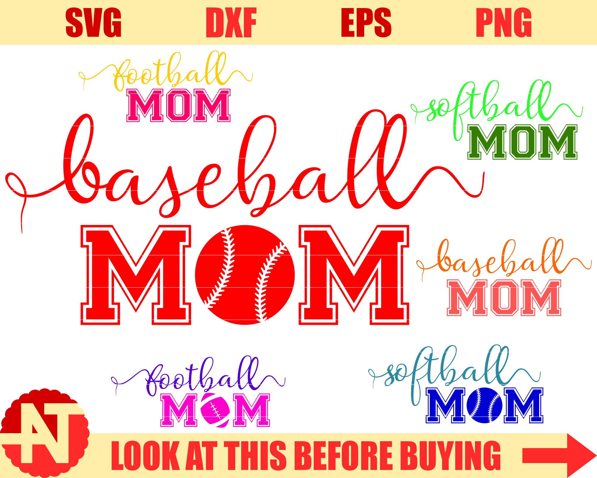Download Free Softball Mom Svg Baseball Svg Football Mom Svg Baseball Mom Etsy SVG Cut Files